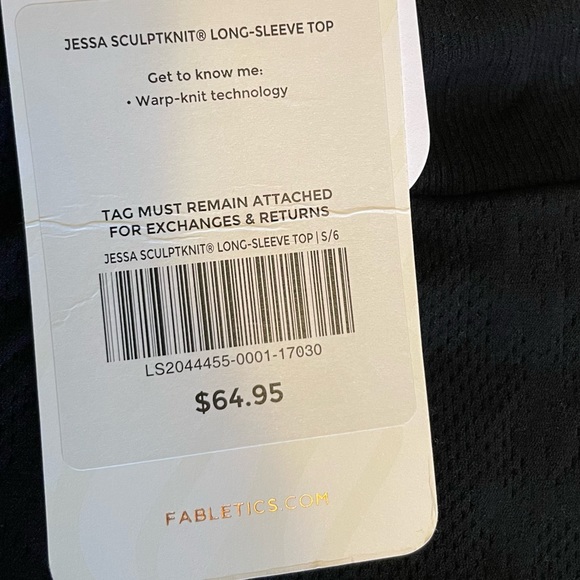 Fabletics Jess Sculptknit Long Sleeve Top Size S NWT - Picture 2 of 5